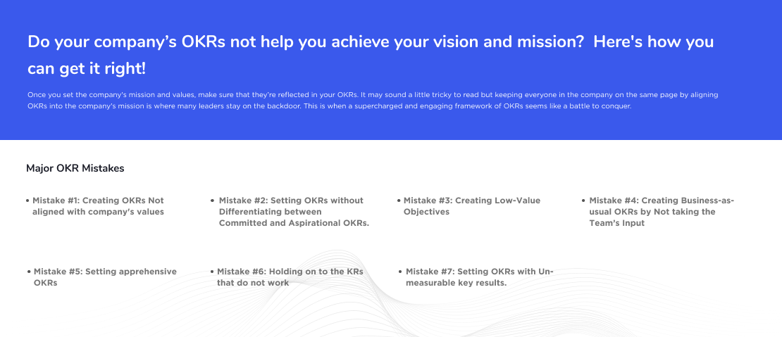 JOP - well defined OKR structure