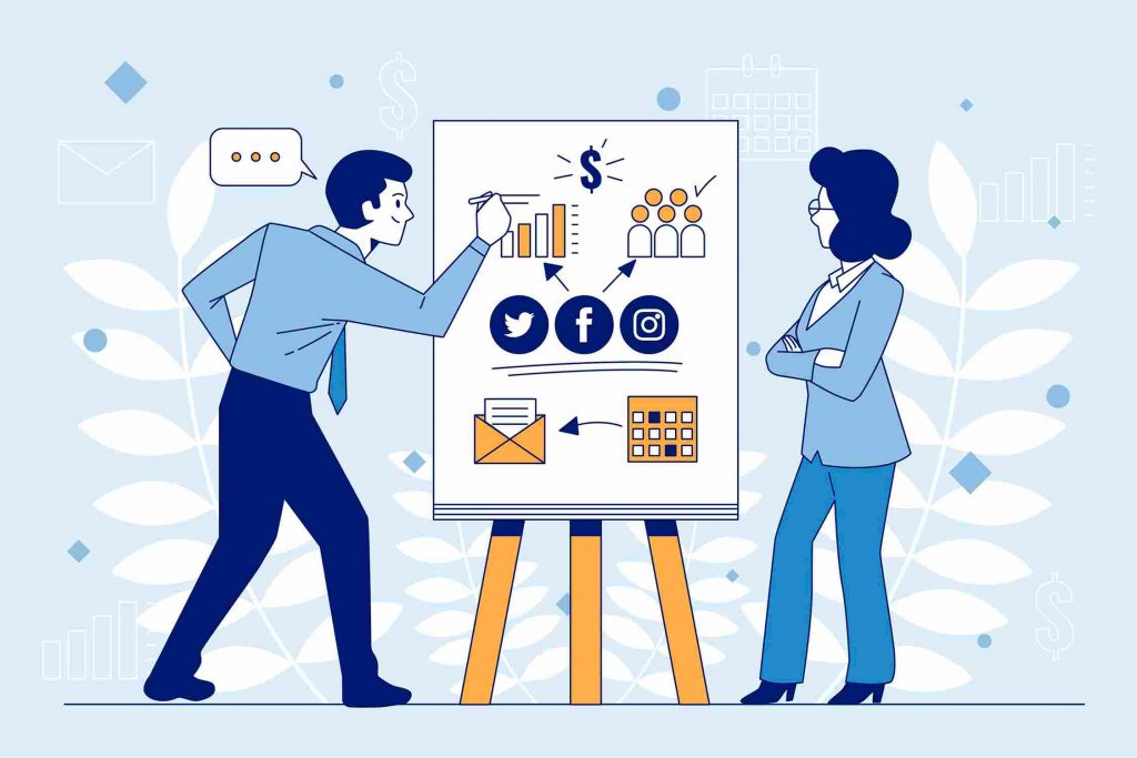Managers aligning team performance with long-term business goals — showing how performance management supports strategic planning.