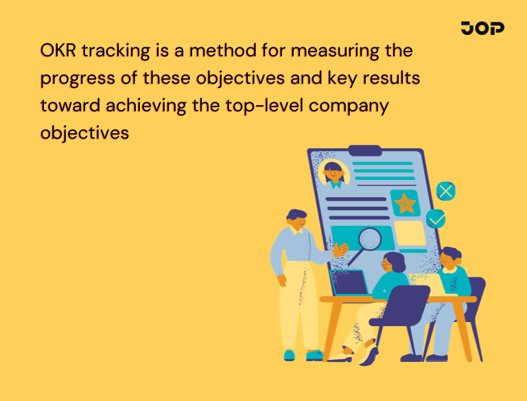 OKR tracking is a method for measuring the progress of these objectives and key results toward achieving the top-level company objectives