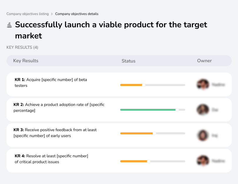 Launch a market-ready product successfully.