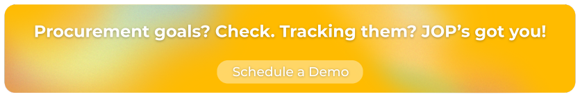 Procurement goals? Check. Tracking them? JOP’s got you!