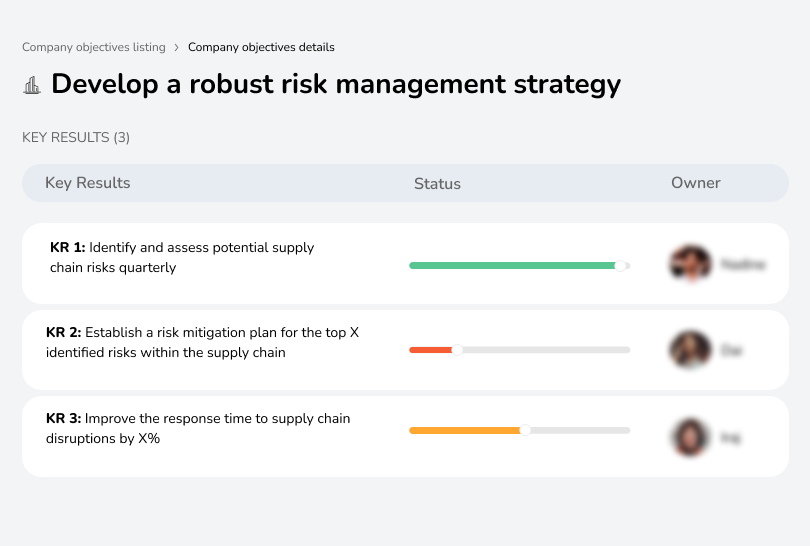 Strengthen risk management in the supply chain.
