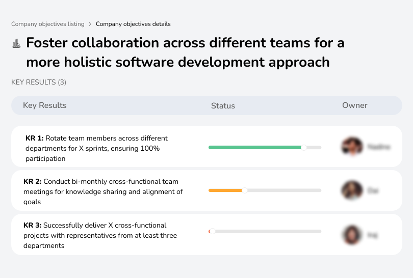 Promote cross-team collaboration in development.
