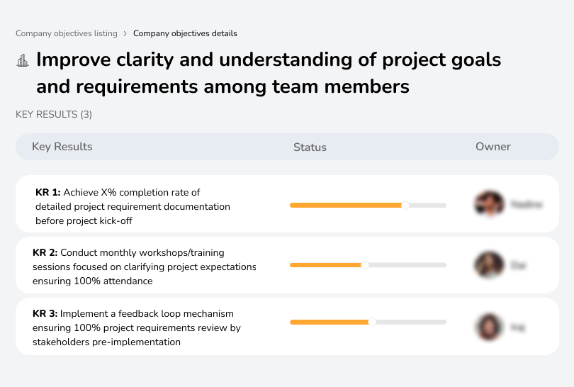 Ensure clear project goals and requirements for the team.