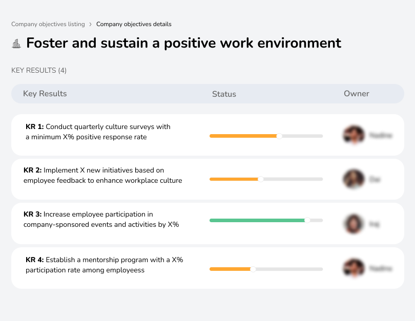 Create and maintain a positive workplace culture.