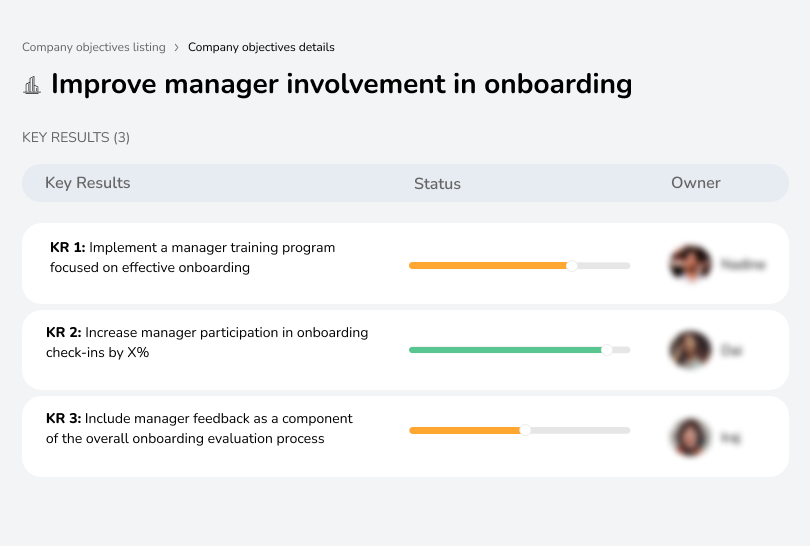 Boost manager engagement in onboarding.
