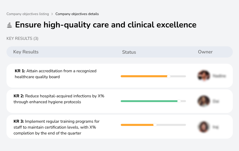 Maintain clinical excellence and high-quality care.