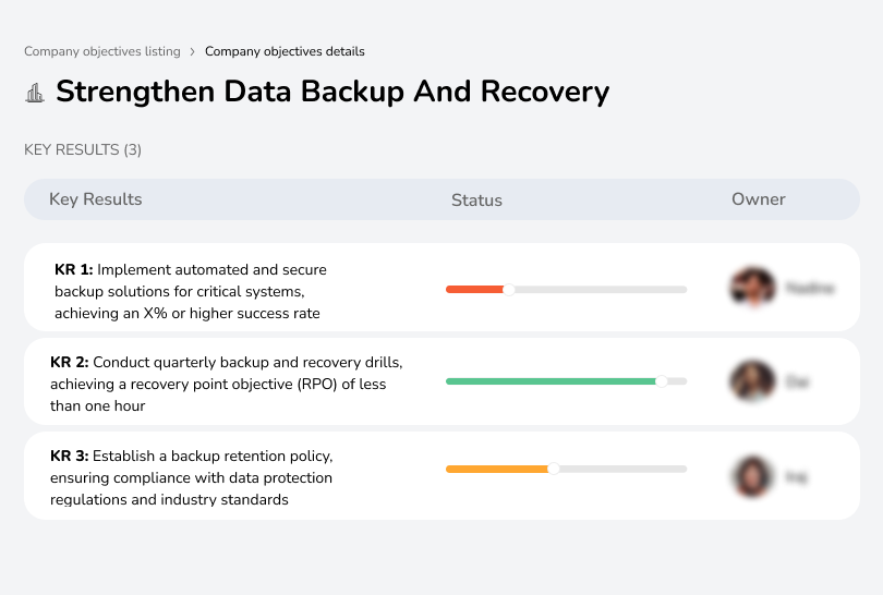 Ensure reliable data backup and recovery processes.
