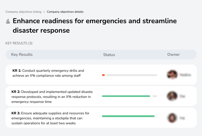 Improve emergency preparedness and disaster response.