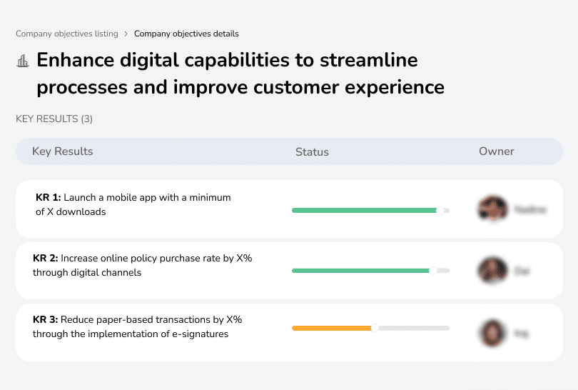 Increase online policies, reduce paper transactions, launch mobile app.
