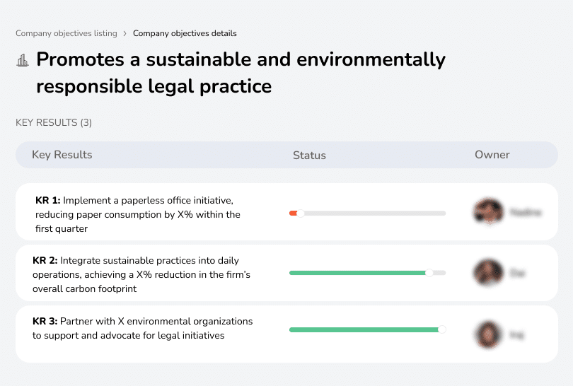 Implement sustainable and eco-friendly legal practices.
