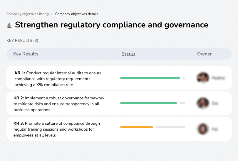 Conduct audits, improve governance, promote compliance culture.
