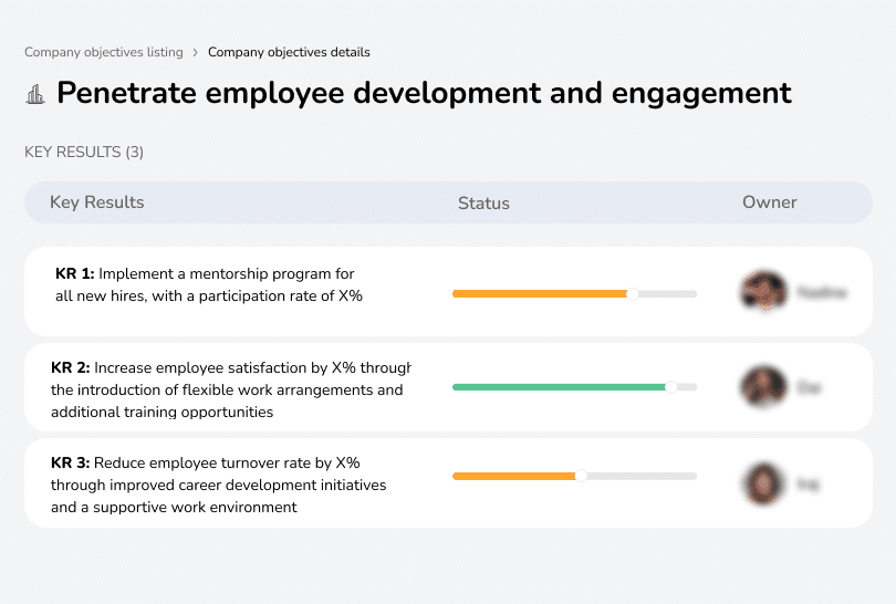 Mentorship, improve satisfaction, reduce turnover.
