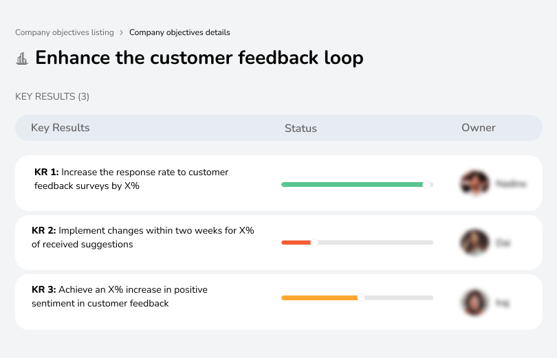 Improve feedback collection for better service improvements.
