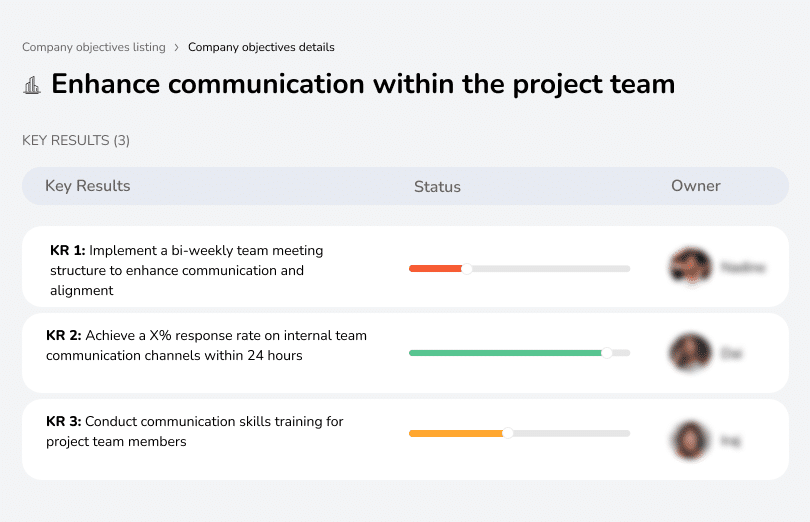 Improve communication among project team members.
