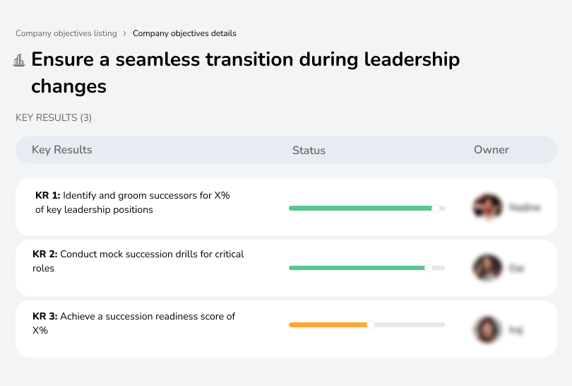 Manage leadership transitions smoothly and effectively.