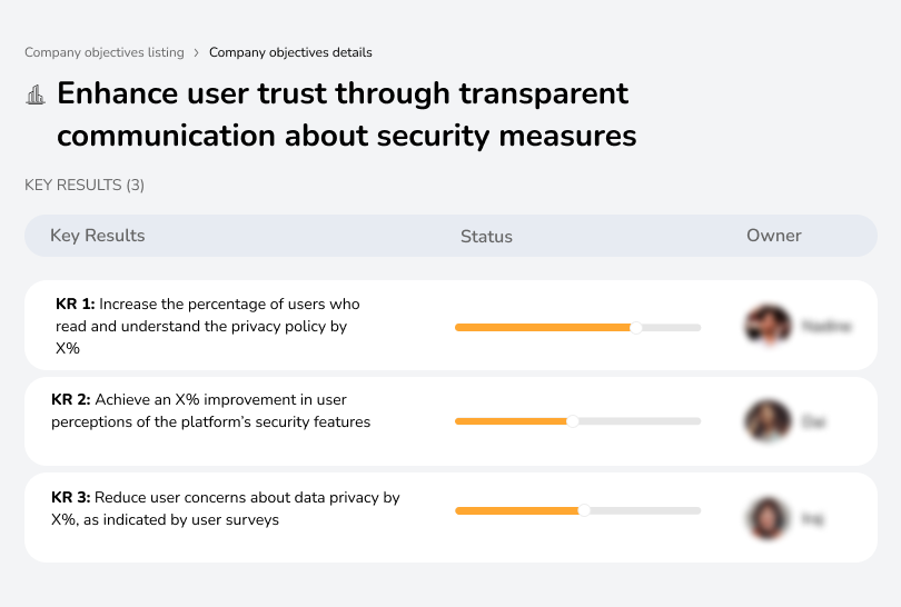Build trust with clear security communication.
