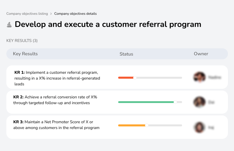 Launch a referral program to drive new sales.
