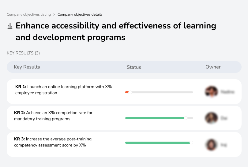 Improve accessibility to training and development resources.