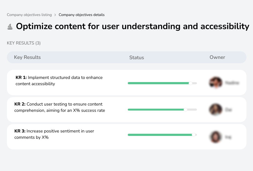 Improve content clarity and accessibility.
