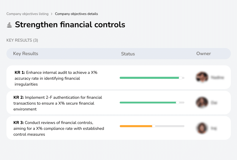 Improve internal controls for better governance.
