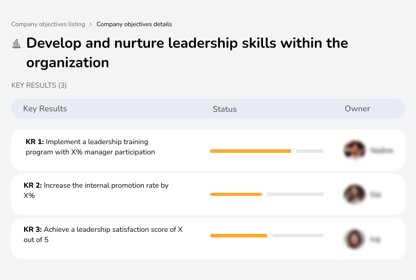 Strengthen leadership development programs for growth.