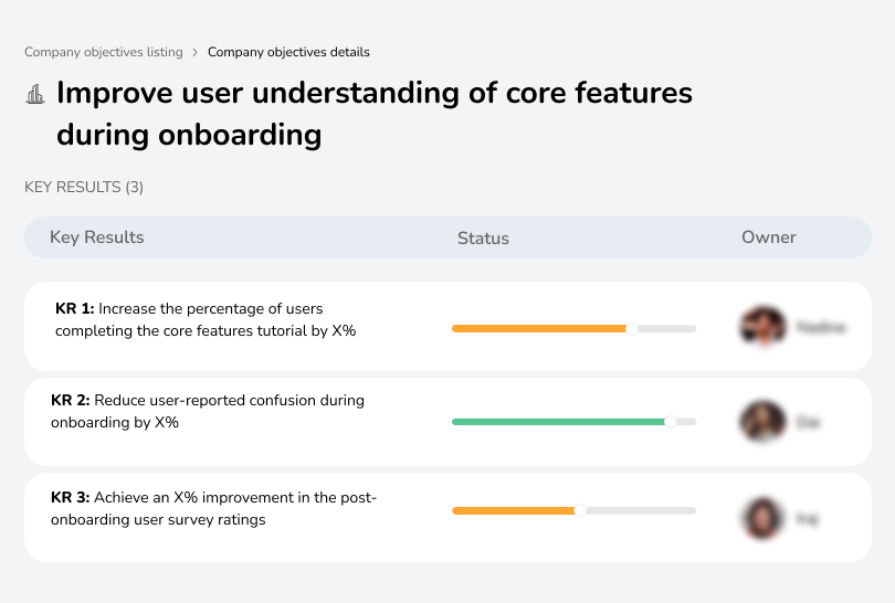Make core features clearer during onboarding.
