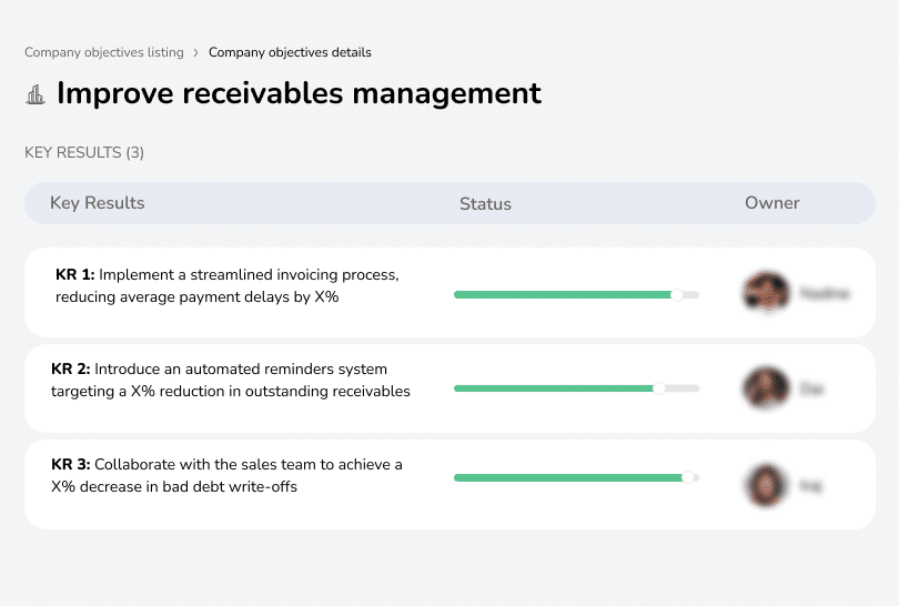 Optimize receivables to improve cash flow.
