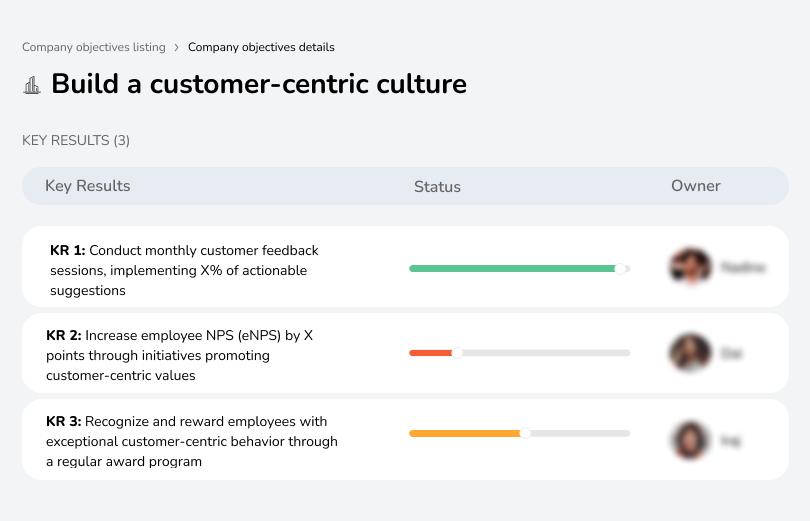 Foster a culture focused on customer needs.
