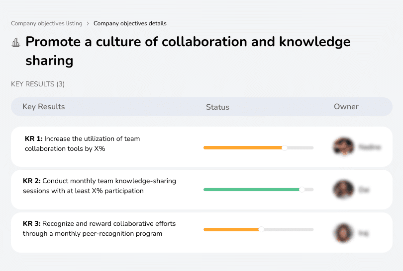 Foster teamwork and knowledge sharing.
