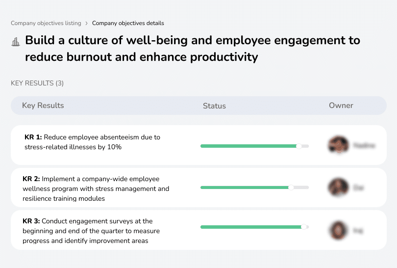 Foster well-being and engagement to reduce burnout and boost productivity.