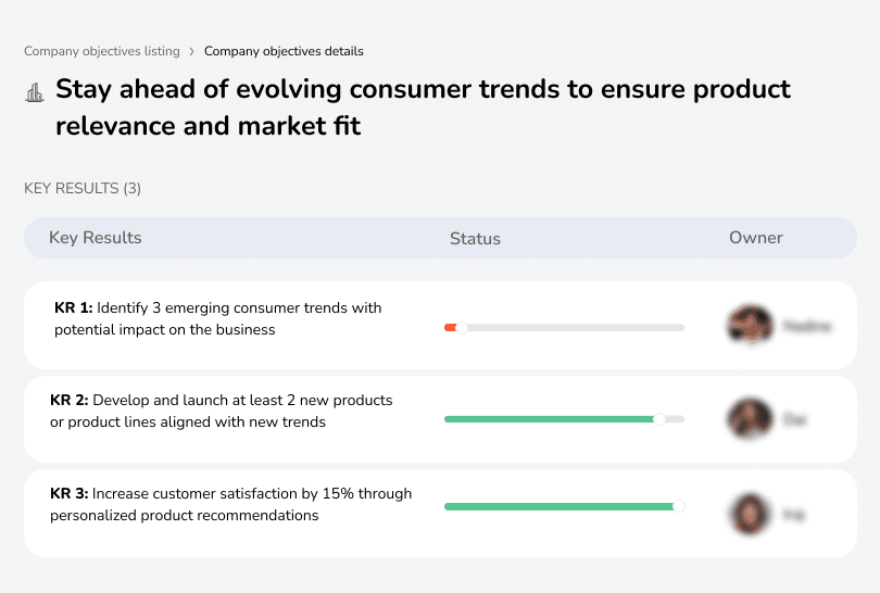 Track consumer trends to keep products relevant and market-ready.
