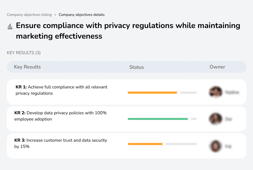 Ensure compliance with privacy regulations while maintaining marketing effectiveness.