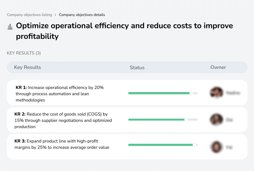 Streamline operations and cut costs to boost profitability.