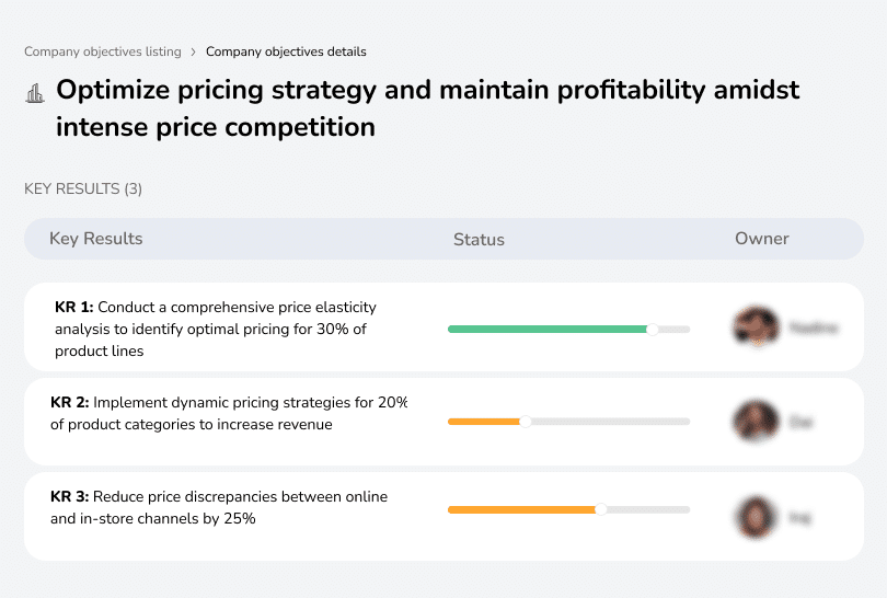 Refine pricing strategy to stay competitive while preserving profitability.