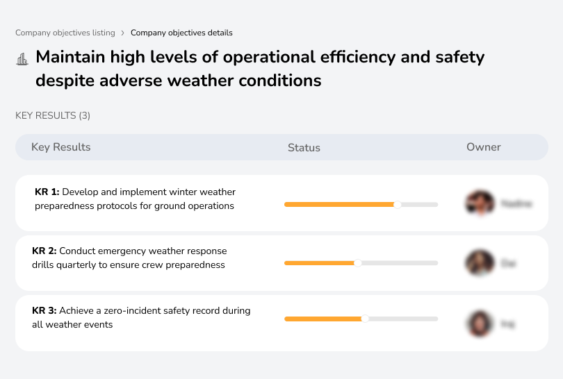 Ensure operational efficiency and safety in adverse weather conditions.