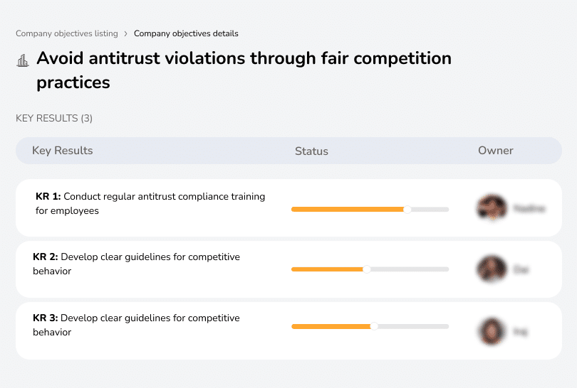 Avoid antitrust violations through fair competition practices.