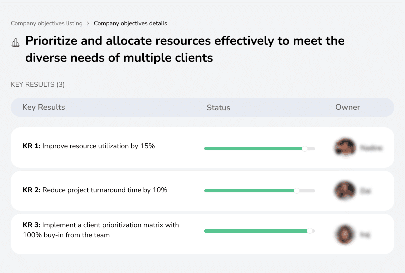 Prioritize and allocate resources effectively to meet client needs.