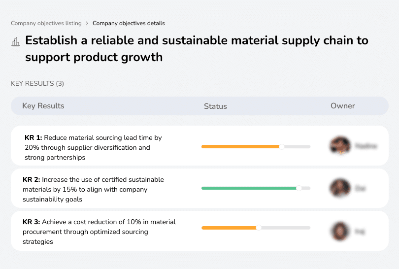 Build a sustainable, reliable supply chain to support product growth.