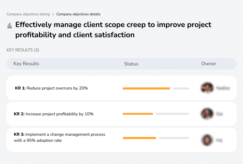 Effectively manage client scope creep to improve project profitability.