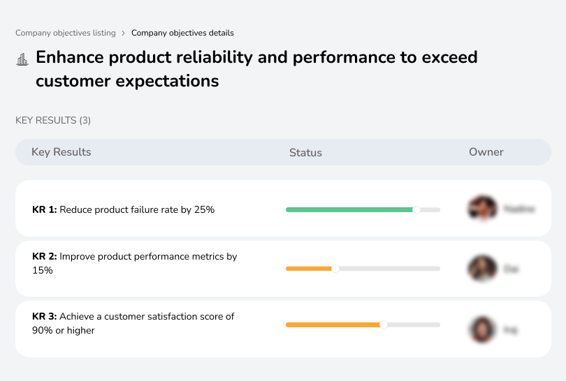 Improve reliability and performance to exceed expectations.
