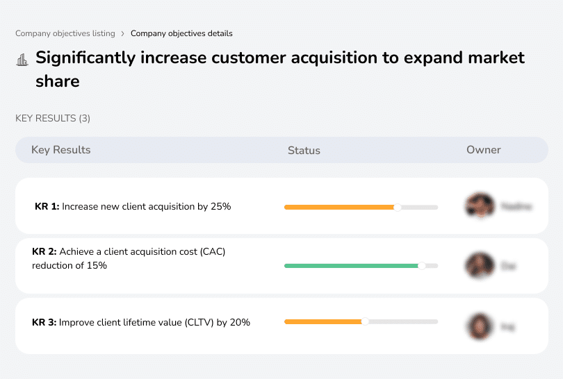 Focus on acquiring new clients to grow market share significantly.