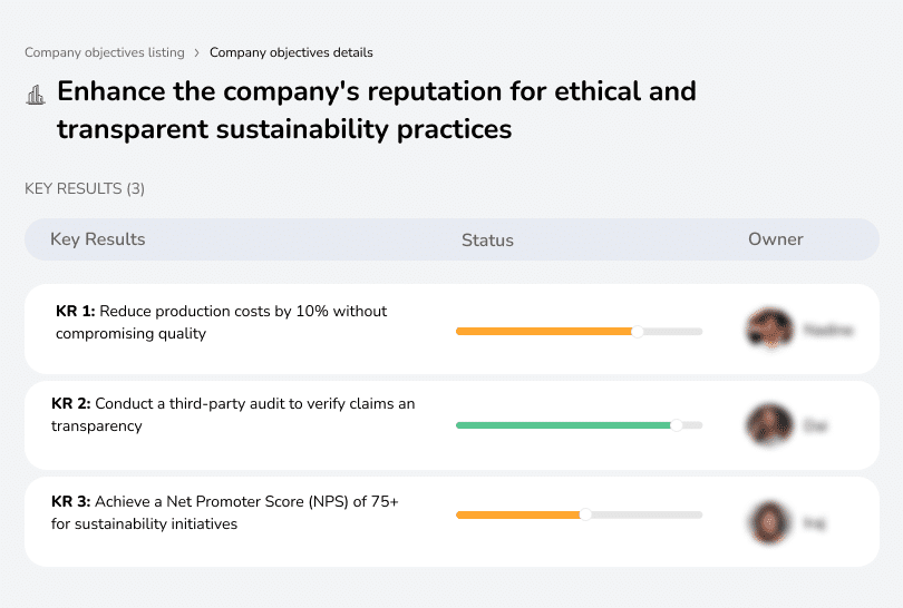 Build a strong reputation for transparent sustainability