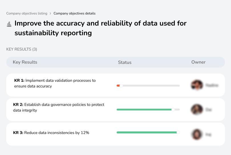 Enhance data accuracy for better sustainability reporting.
