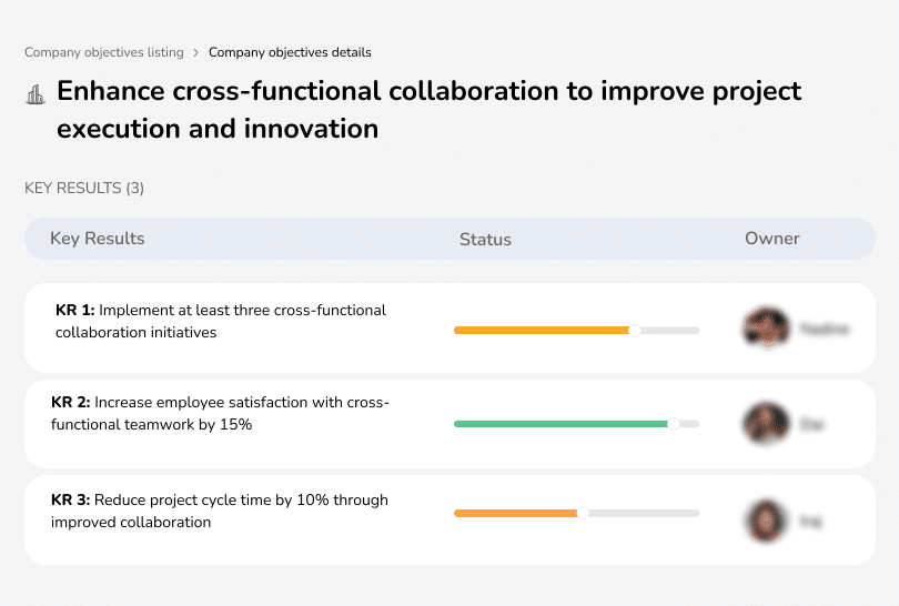 Foster cross-functional teamwork to improve execution and creativity.
