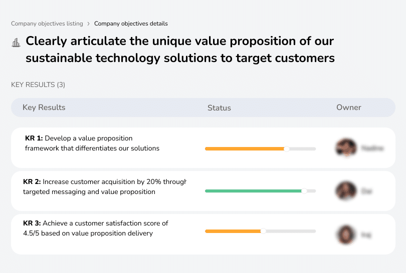 Communicate sustainable tech solutions' unique value