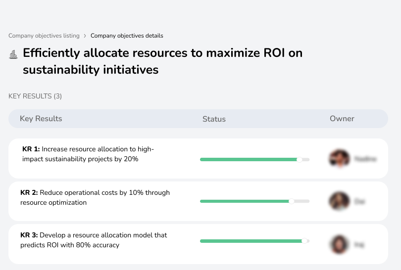 Optimize resources to maximize ROI on sustainability efforts.
