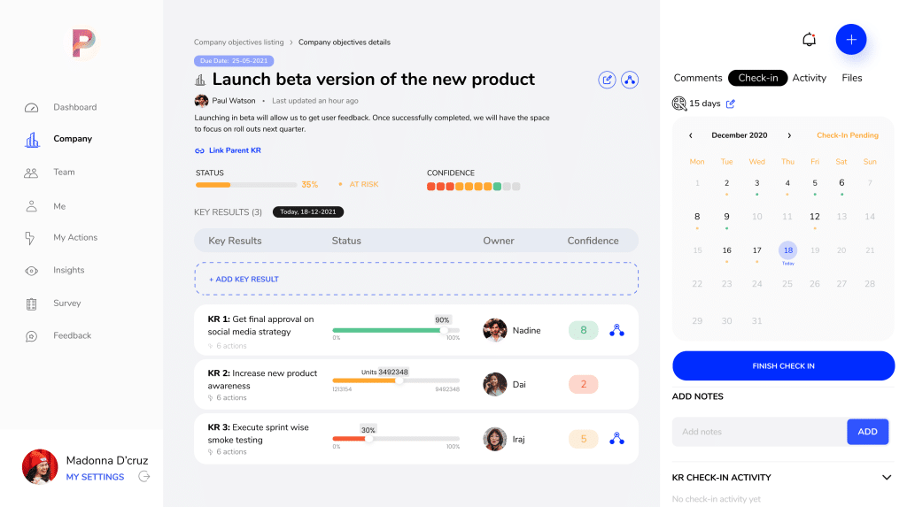 JOP encourages frequent check-ins