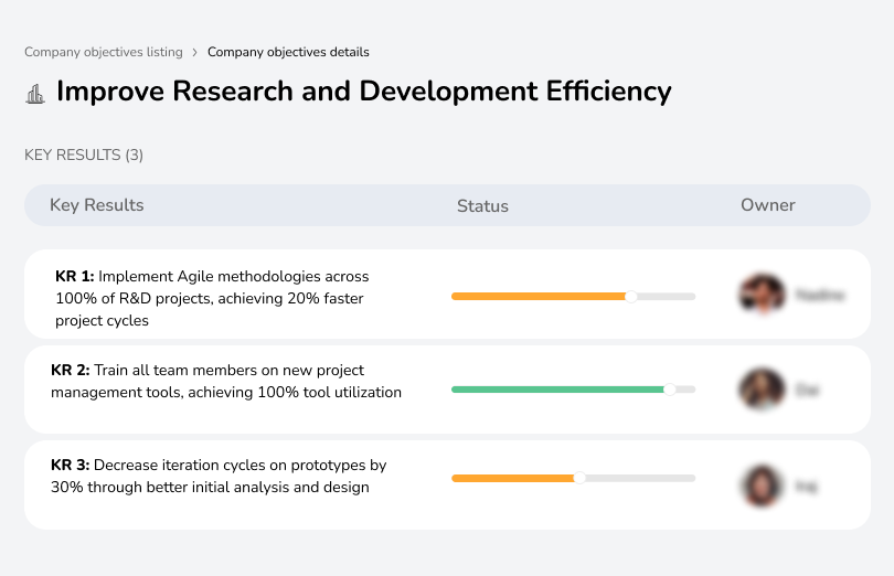 Enhance R&D efficiency by using Agile, tools, and reducing cycles by 30%.