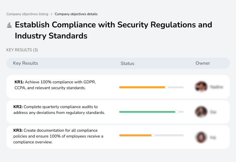 Ensure adherence to security regulations and industry standards.

